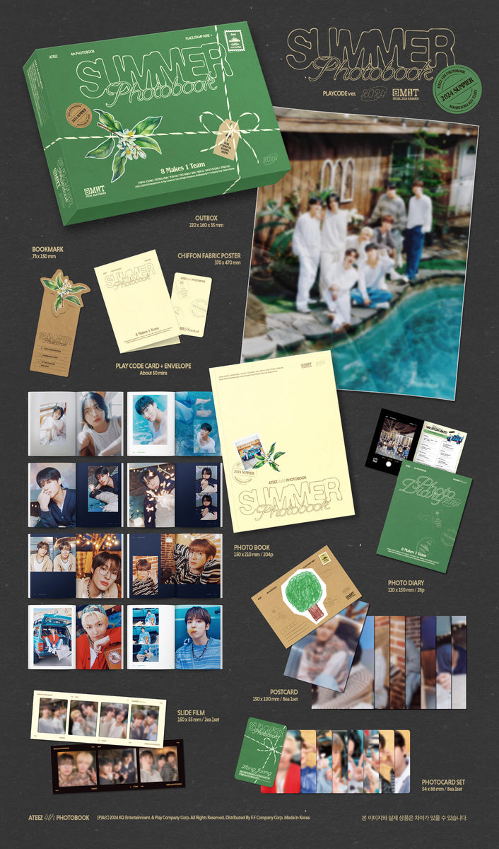 ATEEZ summer photobook KQ shopトレカ サン san ATEEZ 2023 SUMMER PHOTOBOOK KQ SHOP POB PHOTOCARD (SELECT