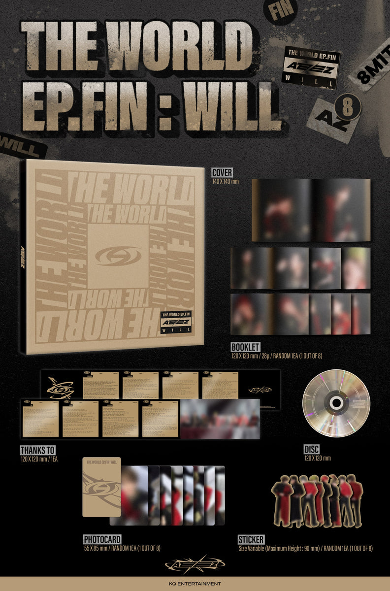 ATEEZ 2nd Album [THE WORLD EP.FIN WILL] Digipack Kpop Music