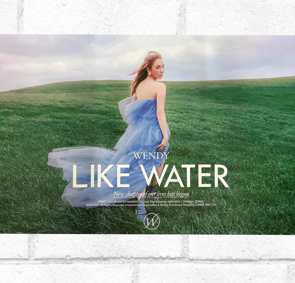 WENDY (RED VELVET) - [LIKE WATER] Photobook - Official Poster - Kpop Music 사랑해요