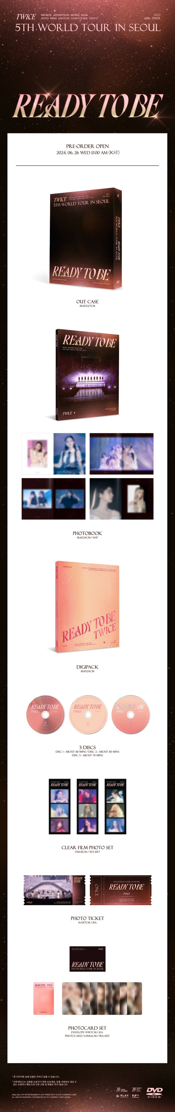 TWICE - 5th WORLD TOUR [READY TO BE] IN SEOUL DVD (3 Disc)