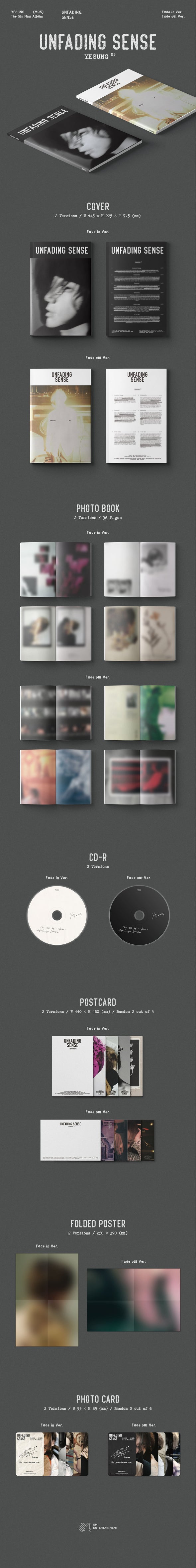 YESUNG - 5th Mini Album - [Unfading Sense] Photo Book