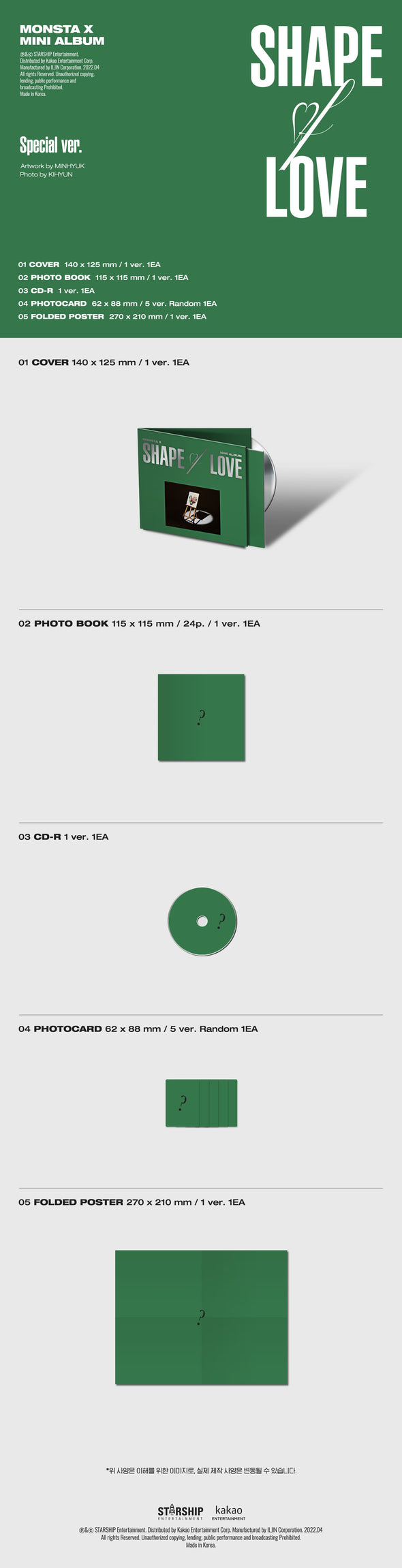 MONSTA X - Mini Album Vol.11 - [SHAPE OF LOVE] Special - Kpop Music 사랑해요