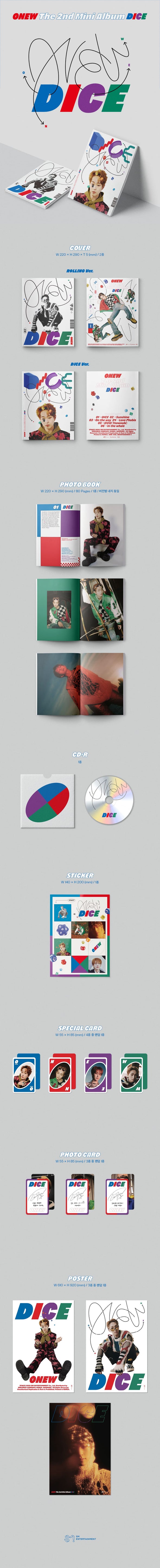 ONEW - 2nd Mini Album - [DICE] Photobook - Kpop Music 사랑해요