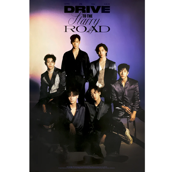 ASTRO - DRIVE TO THE STARRY ROAD -  Official Poster - Kpop Music 사랑해요