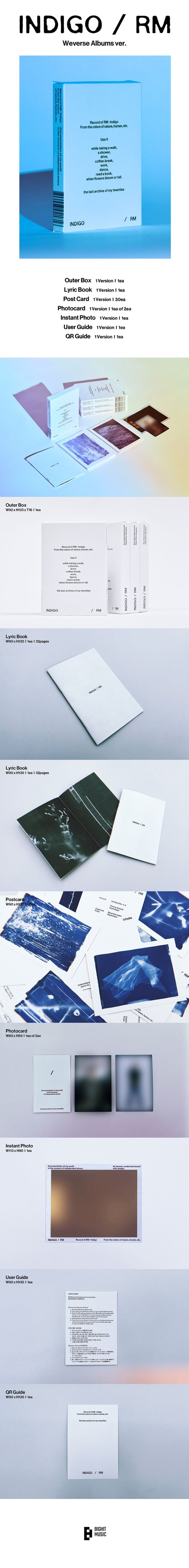 RM (BTS) - [INDIGO] Postcard Edition - Kpop Music 사랑해요
